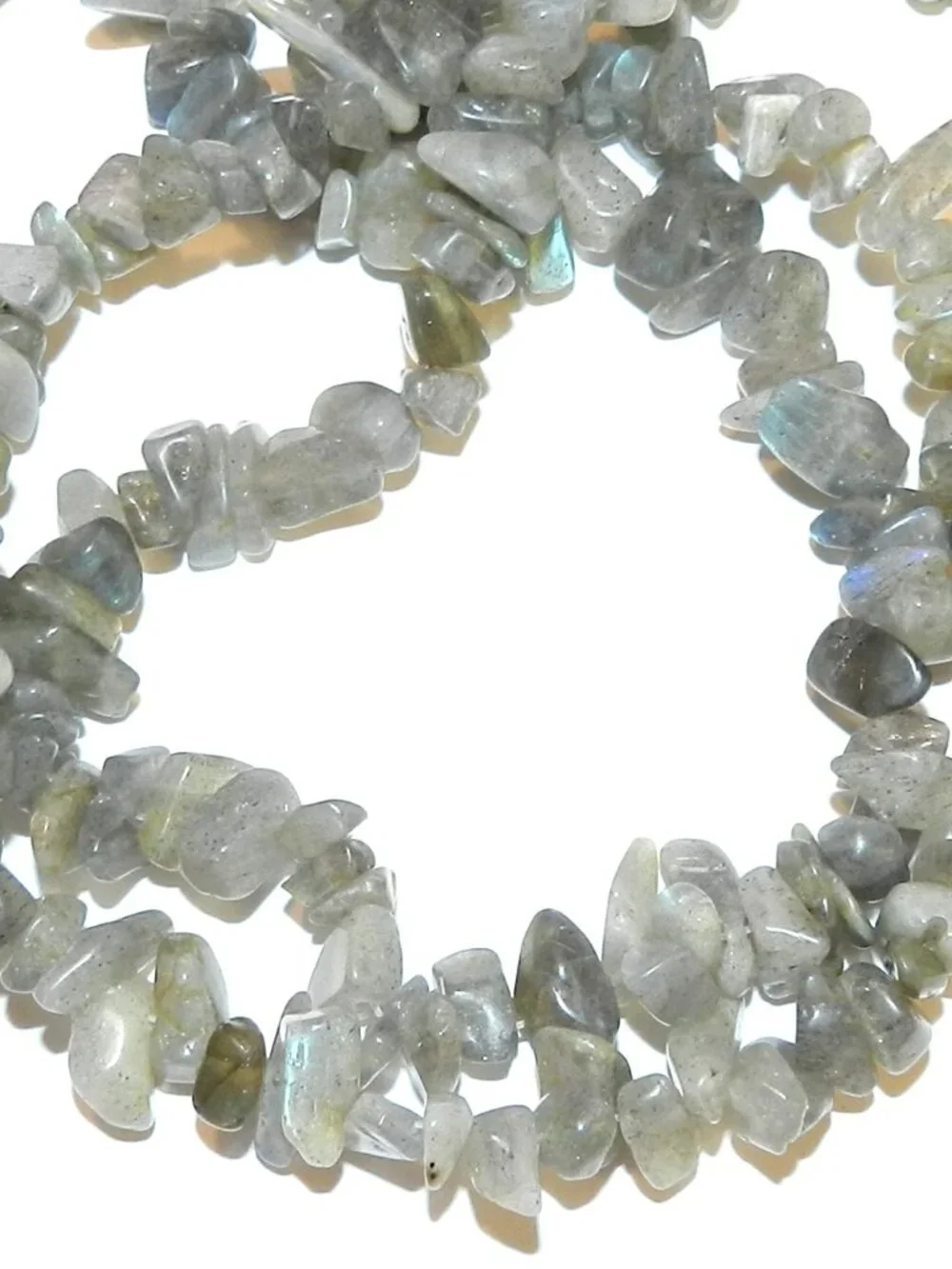 Labradorite Medium 8mm - 9mm Nugget Chip Spectrolite Gemstone Beads 36